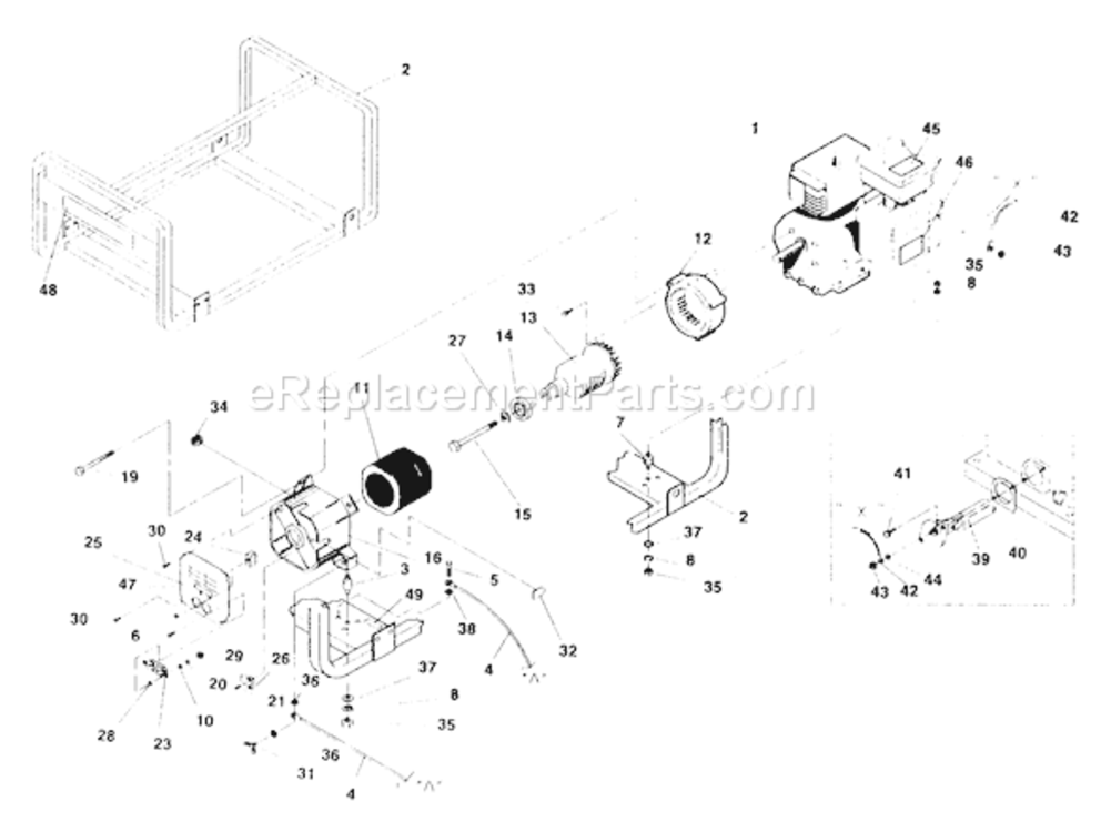 Page A Diagram and Parts List for 0451-0  Briggs and Stratton Generator
